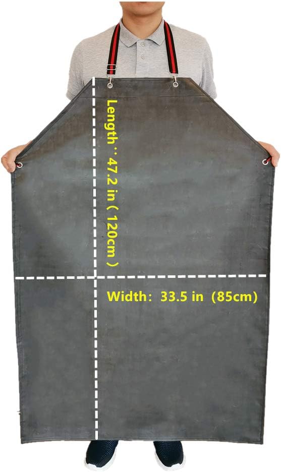 Extra Large Waterproof Gardening Apron with Adjustable Straps – Heavy-Duty Anti-Stain Work Apron (47.2 x 33.5 inches)