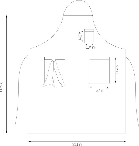 Pink Cotton Linen Gardening Apron for Women – Adjustable Waist Tie Work Apron with 3 Pockets & Towel Loop (80% Cotton, 20% Linen)