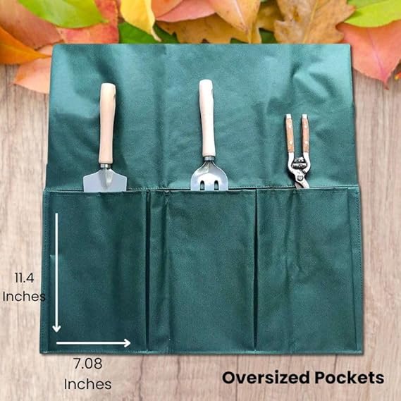 Heavy-Duty Gardening Apron with 3 Oversized Pockets – Adjustable Tool Apron with Deep Compartments for Gardeners