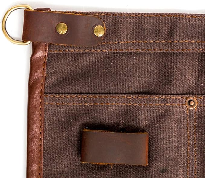 Heavy-Duty Garden Tool Waist Apron – Vintage Utility Canvas Tool Belt with Multiple Pockets for Men and Women (19" x 7")