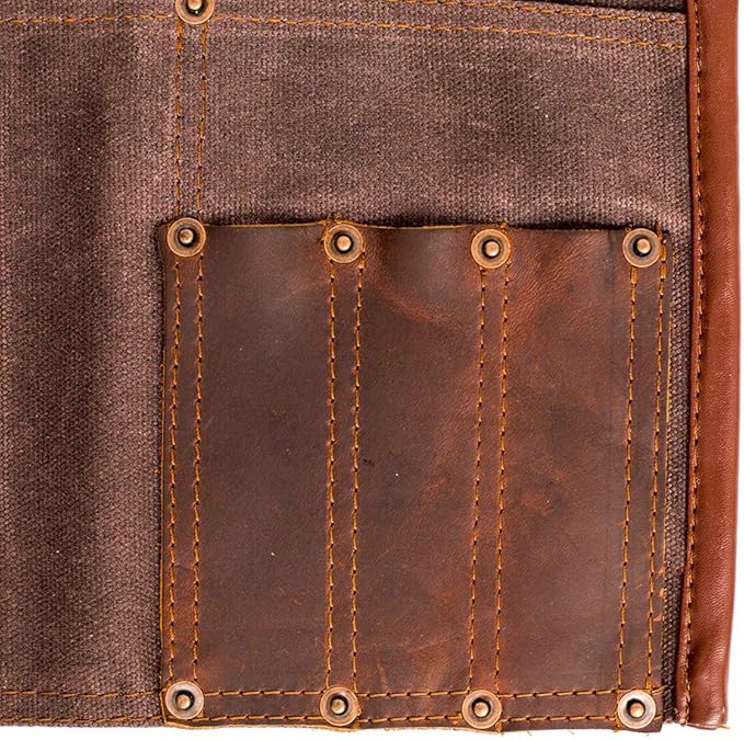 Heavy-Duty Garden Tool Waist Apron – Vintage Utility Canvas Tool Belt with Multiple Pockets for Men and Women (19" x 7")