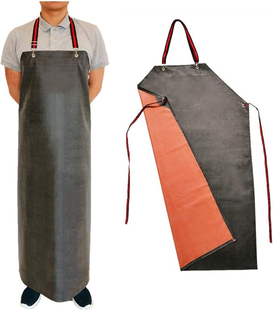 Extra Large Waterproof Gardening Apron with Adjustable Straps – Heavy-Duty Anti-Stain Work Apron (47.2 x 33.5 inches)