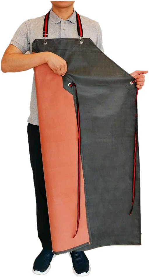 Extra Large Waterproof Gardening Apron with Adjustable Straps – Heavy-Duty Anti-Stain Work Apron (47.2 x 33.5 inches)