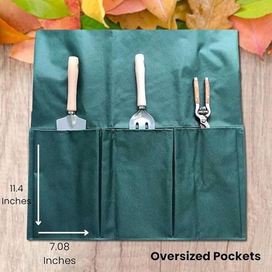Heavy-Duty Gardening Apron with 3 Oversized Pockets – Adjustable Tool Apron with Deep Compartments for Gardeners
